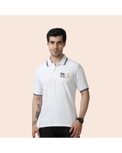 Marks & Spencer Polo T-shirt Tipping-White with Blue
